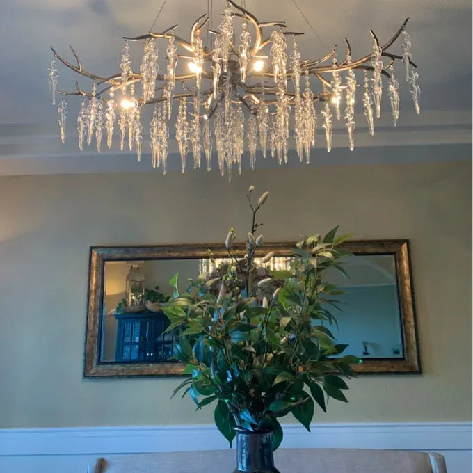 New Light Luxury Crystal Geometric Chandelier for Living Room/Dining Room/Bedroom