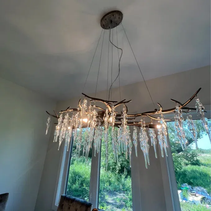 New Light Luxury Crystal Geometric Chandelier for Living Room/Dining Room/Bedroom