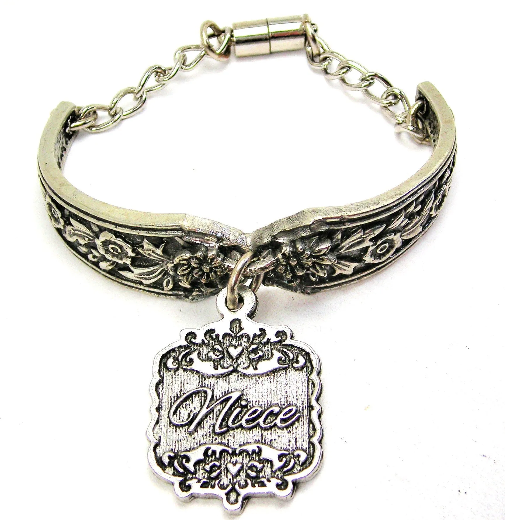 Niece Victorian Scroll Vintage Spoon Chain Bracelet