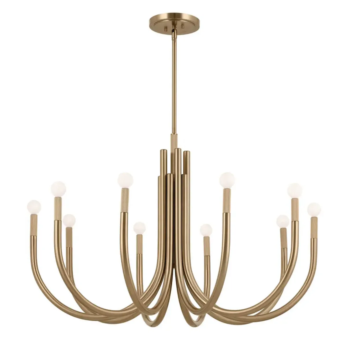 Odensa 40 in. 10 Lights Chandelier Champagne Bronze Finish