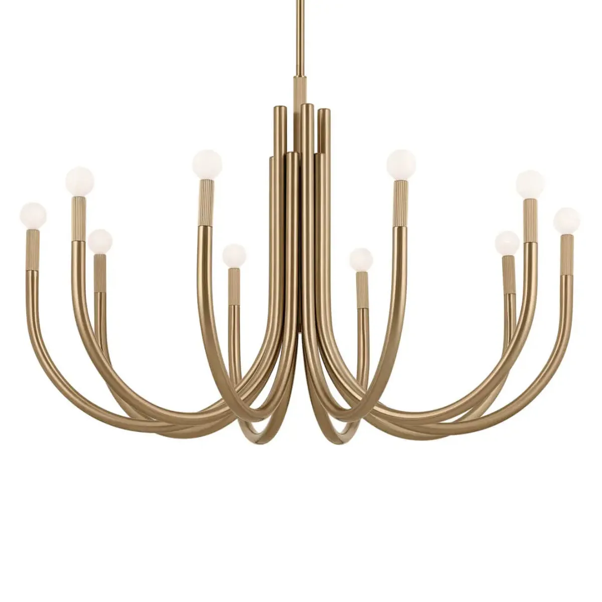 Odensa 40 in. 10 Lights Chandelier Champagne Bronze Finish