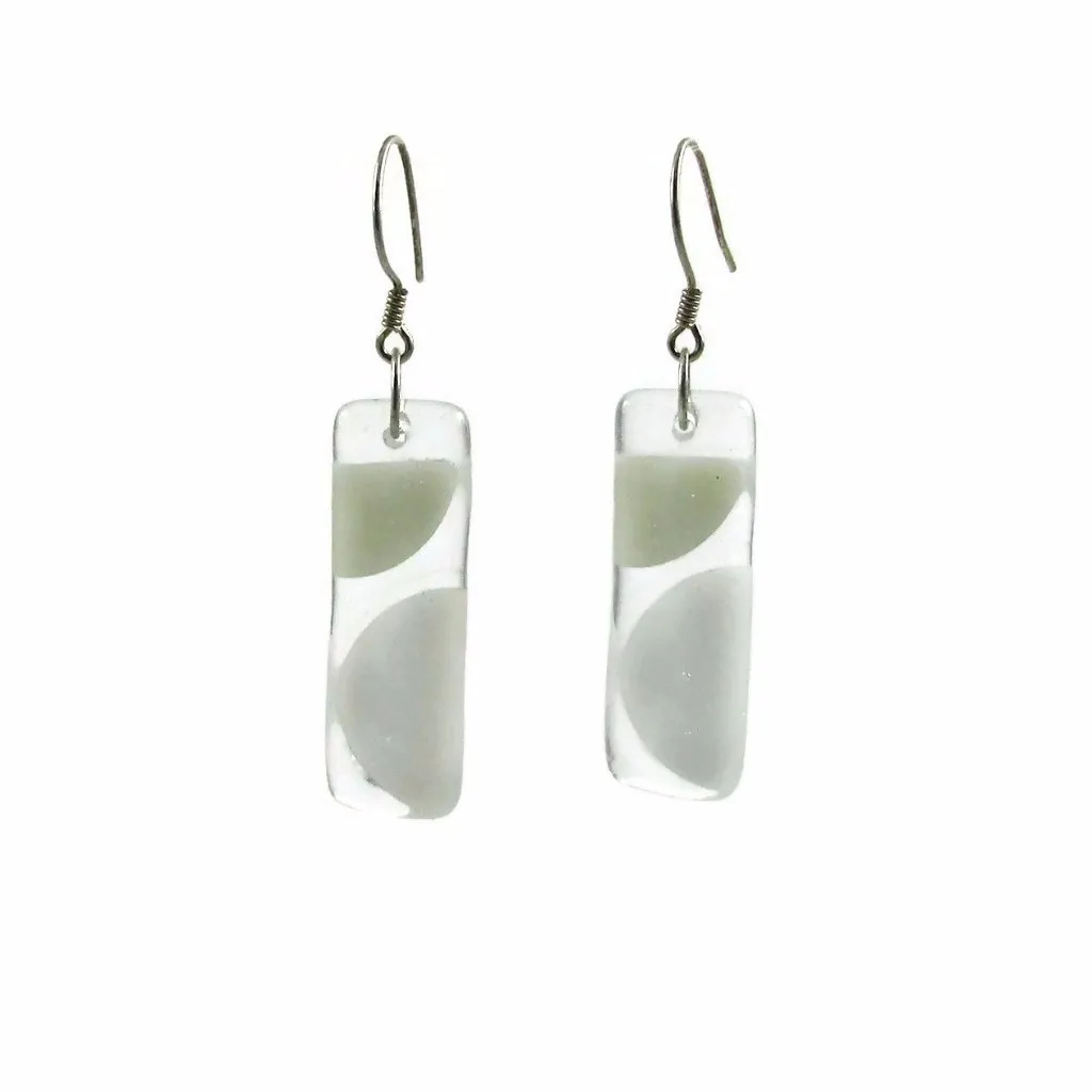 Onda Glass Earrings - Black