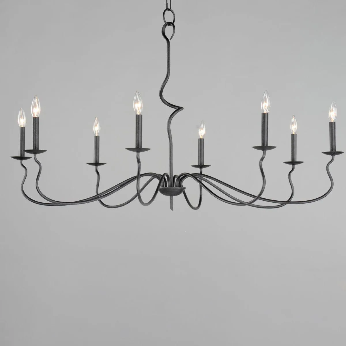 Padrona 49 in. 8 lights Chandelier Black Oxide finish