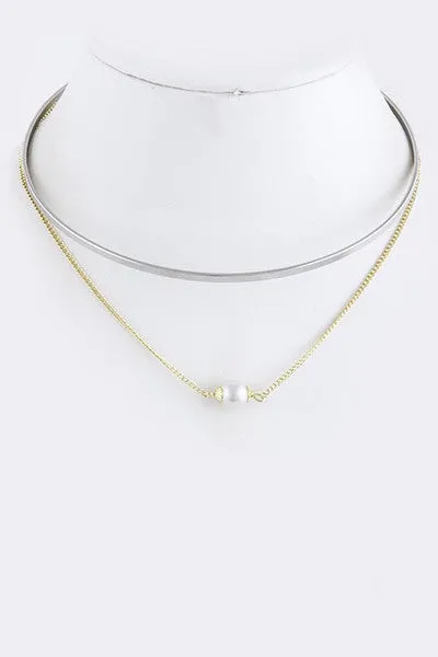 Pearl with Gold Necklace