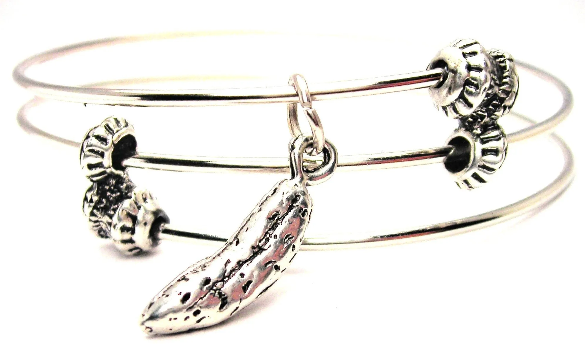 Pickle Triple Style Expandable Bangle Bracelet