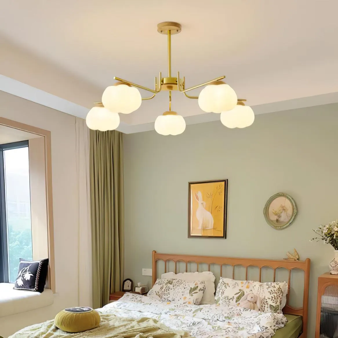 Plastic Cotton Balls Chandelier