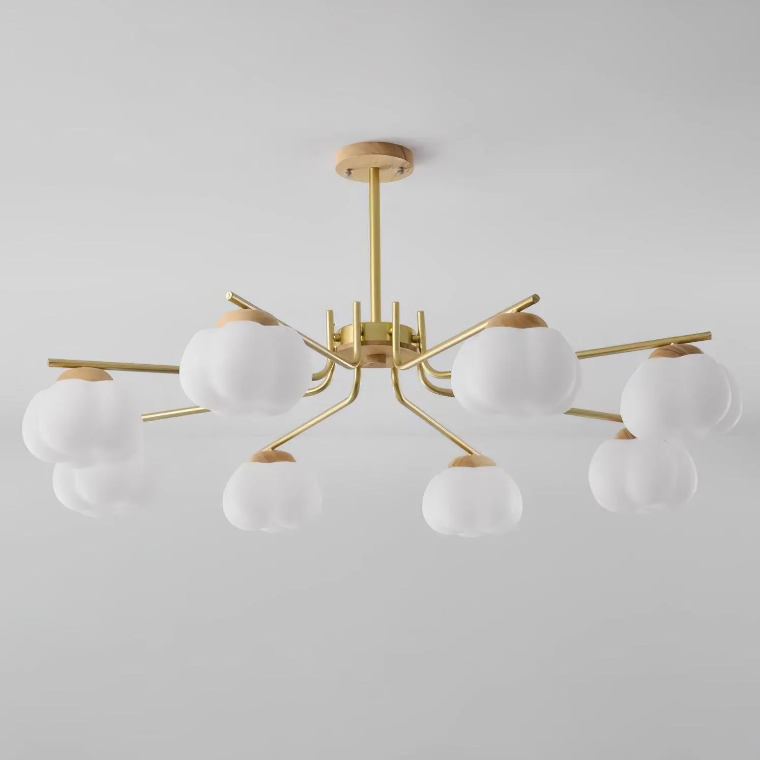 Plastic Cotton Balls Chandelier