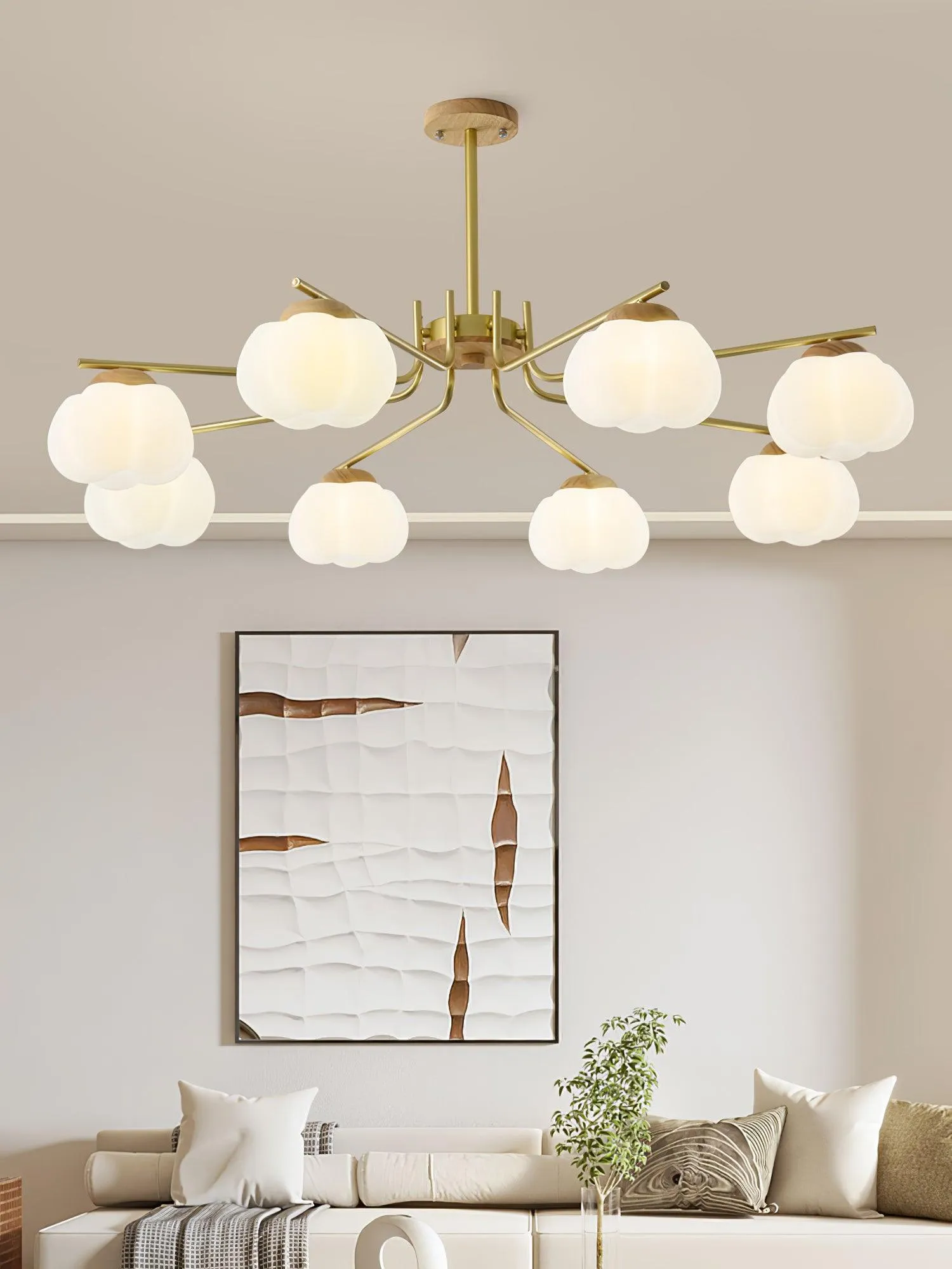 Plastic Cotton Balls Chandelier