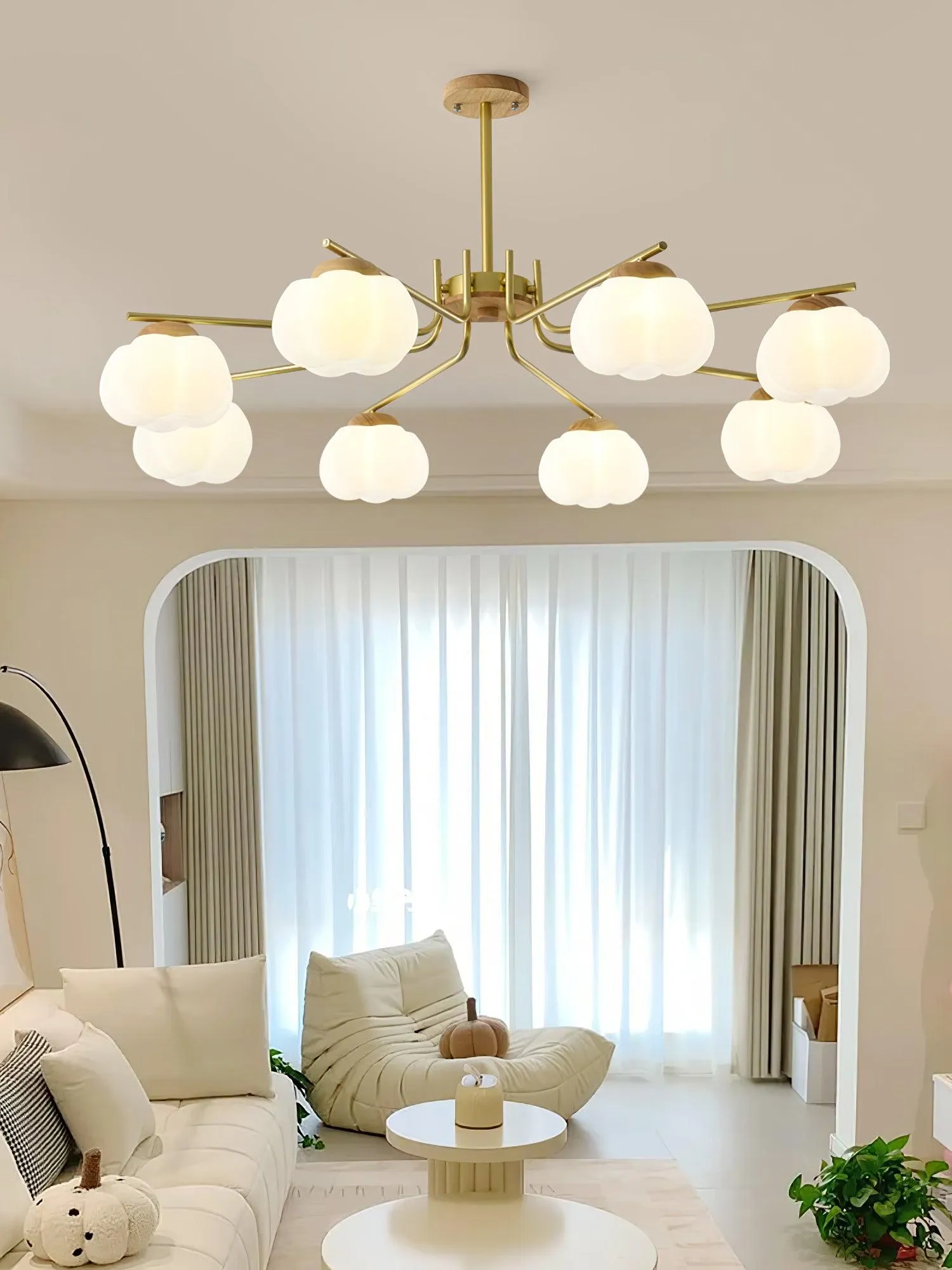 Plastic Cotton Balls Chandelier