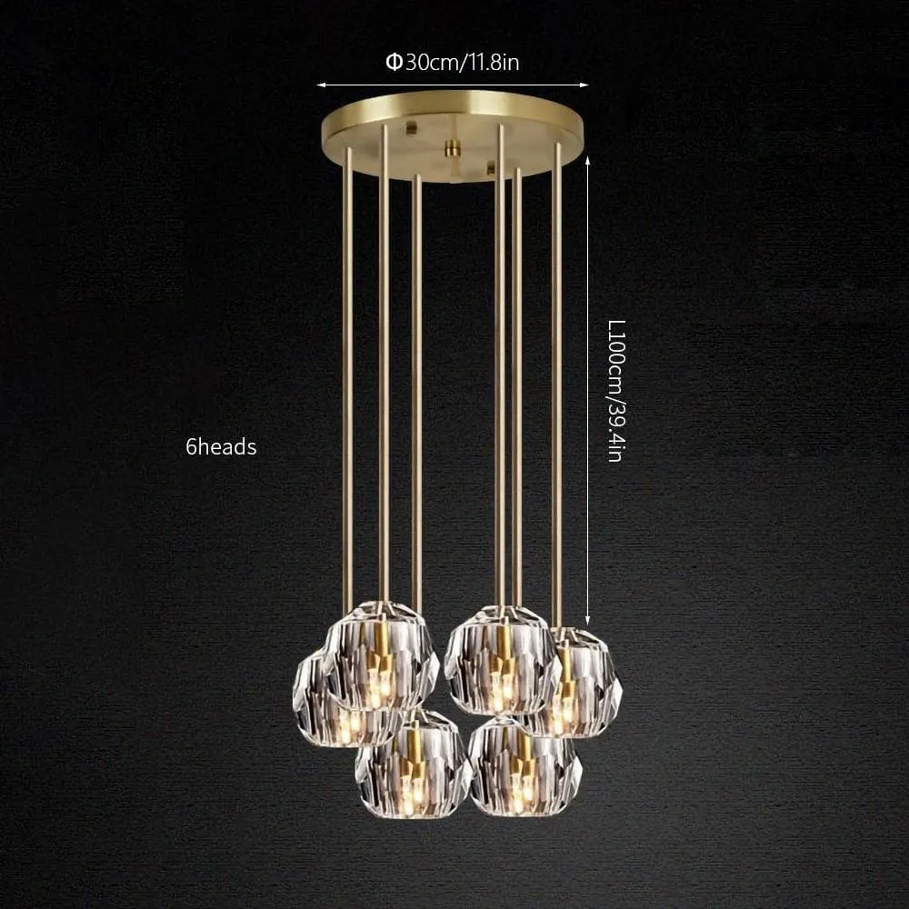 Polyhedron Crystal Round Cluster Chandelier