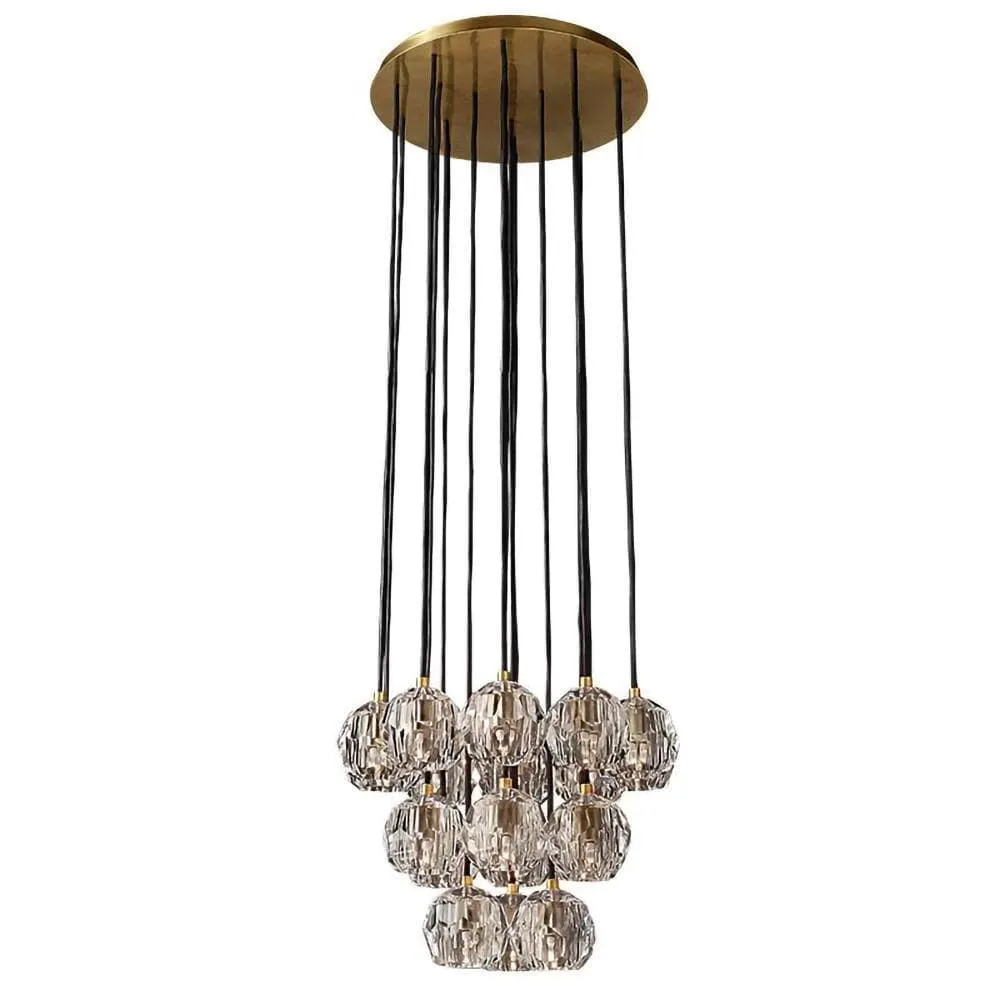 Polyhedron Crystal Round Cluster Chandelier