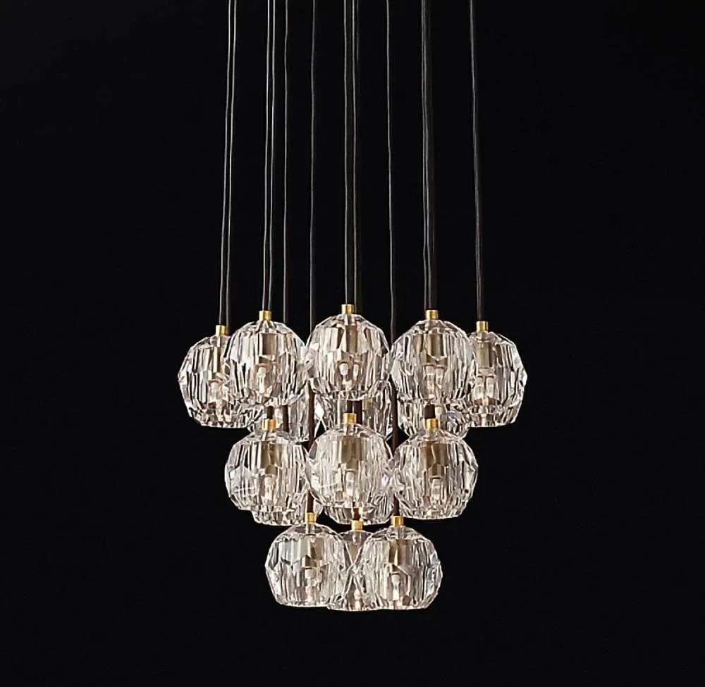 Polyhedron Crystal Round Cluster Chandelier