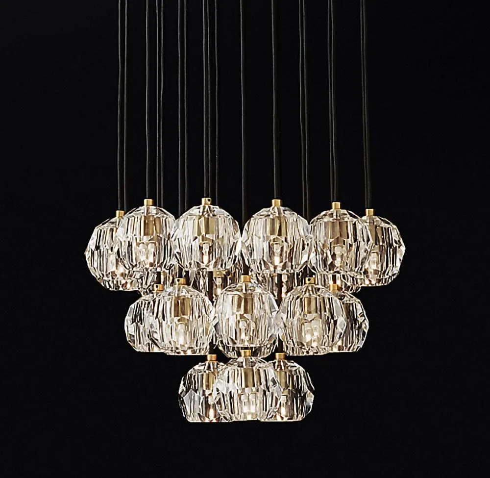 Polyhedron Crystal Round Cluster Chandelier