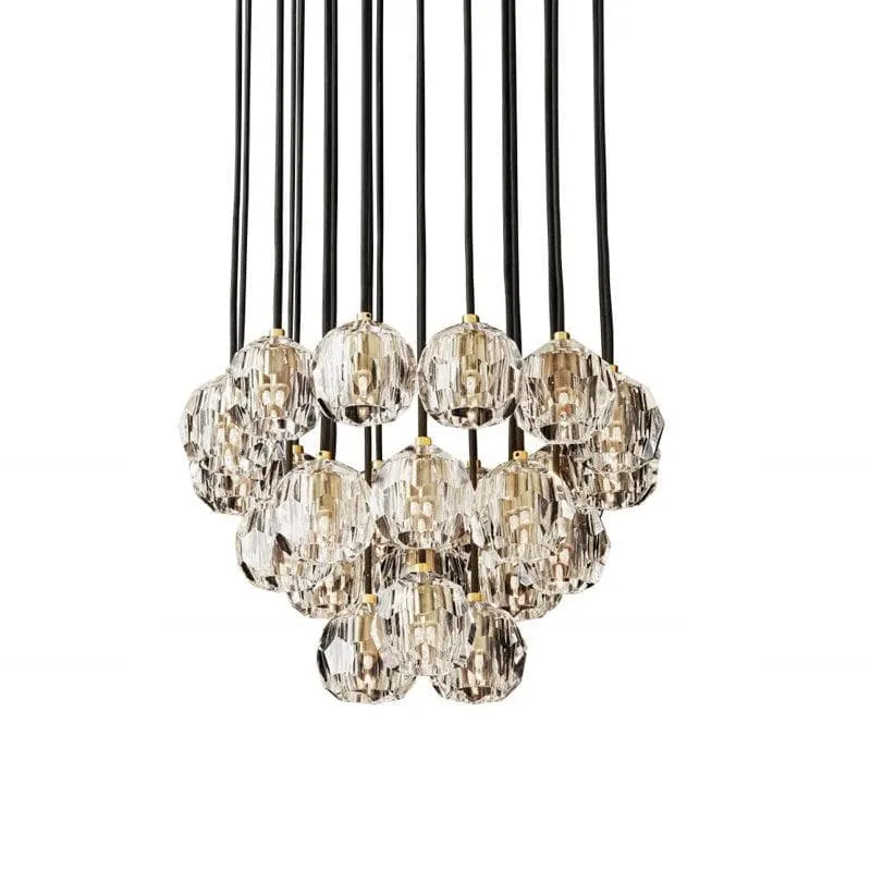 Polyhedron Crystal Round Cluster Chandelier