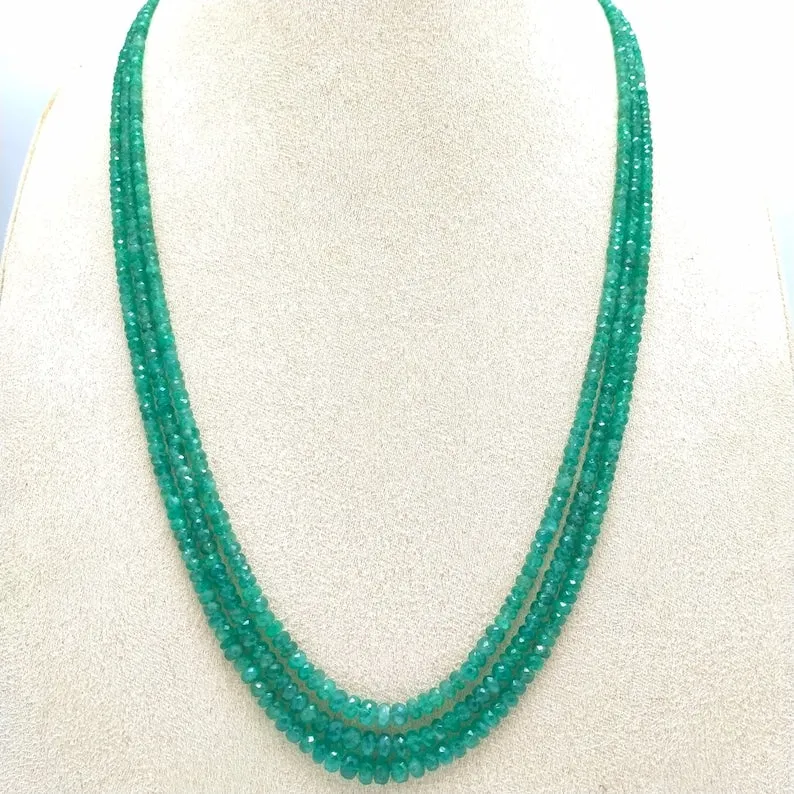 Precious Emerald gemstone Necklace | Party wear Gift | Wedding gift