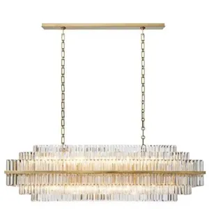 RAZZOR Luxury Crystal Linear Chandelier