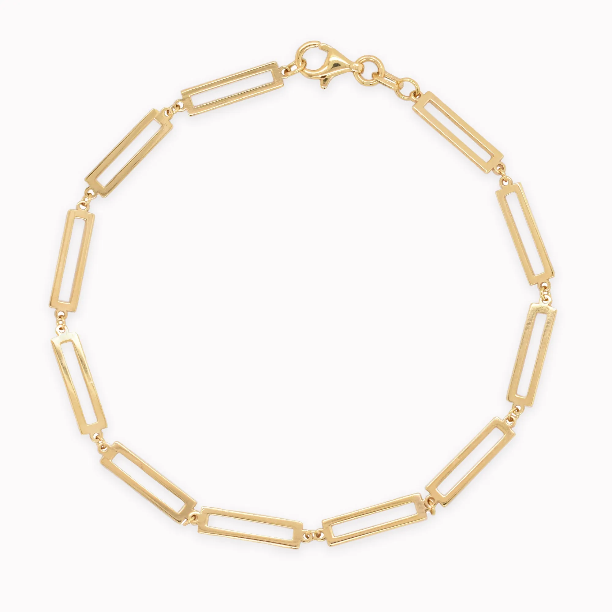 Rectangular Link Chain Bracelet