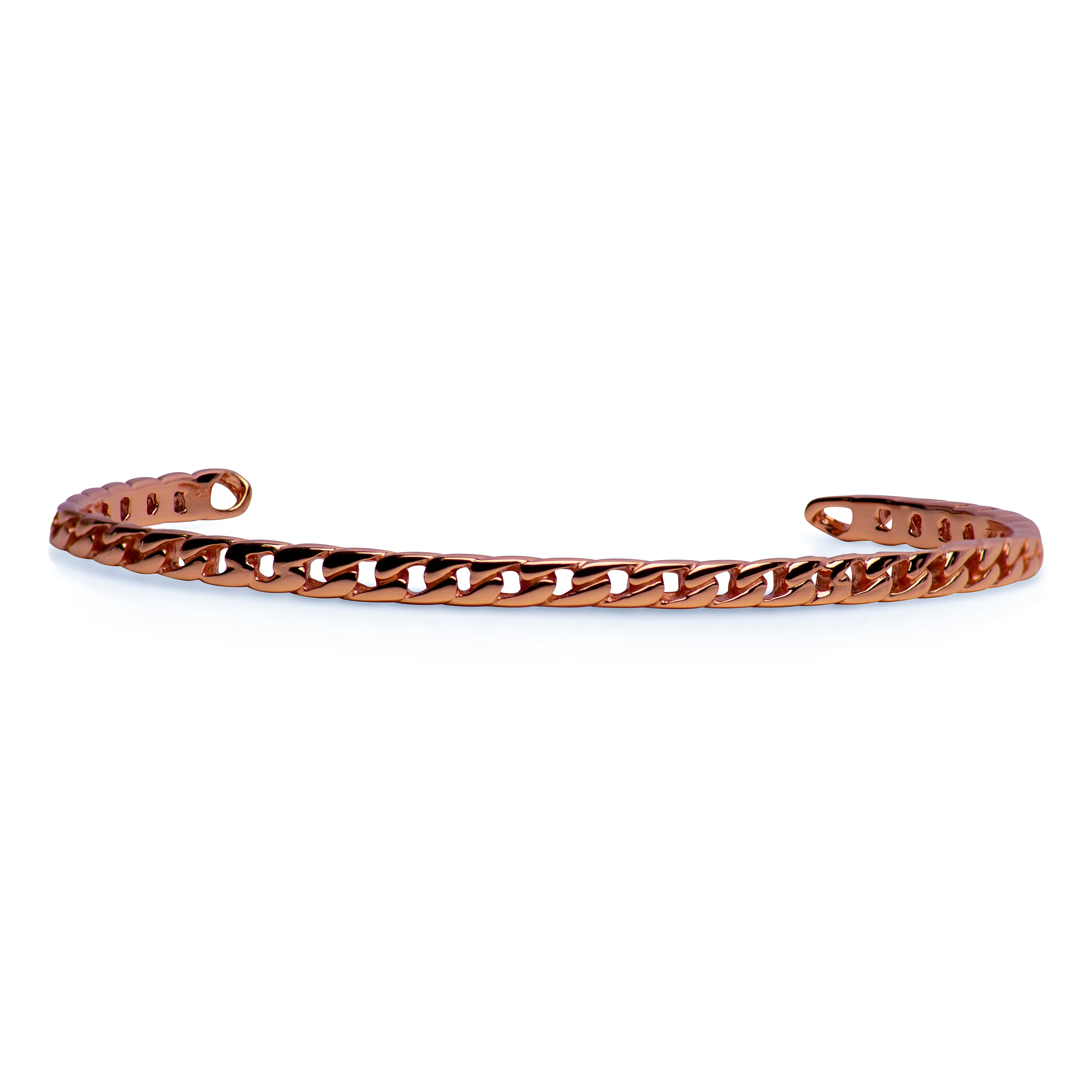 Rose Gold Link Pattern Bangle