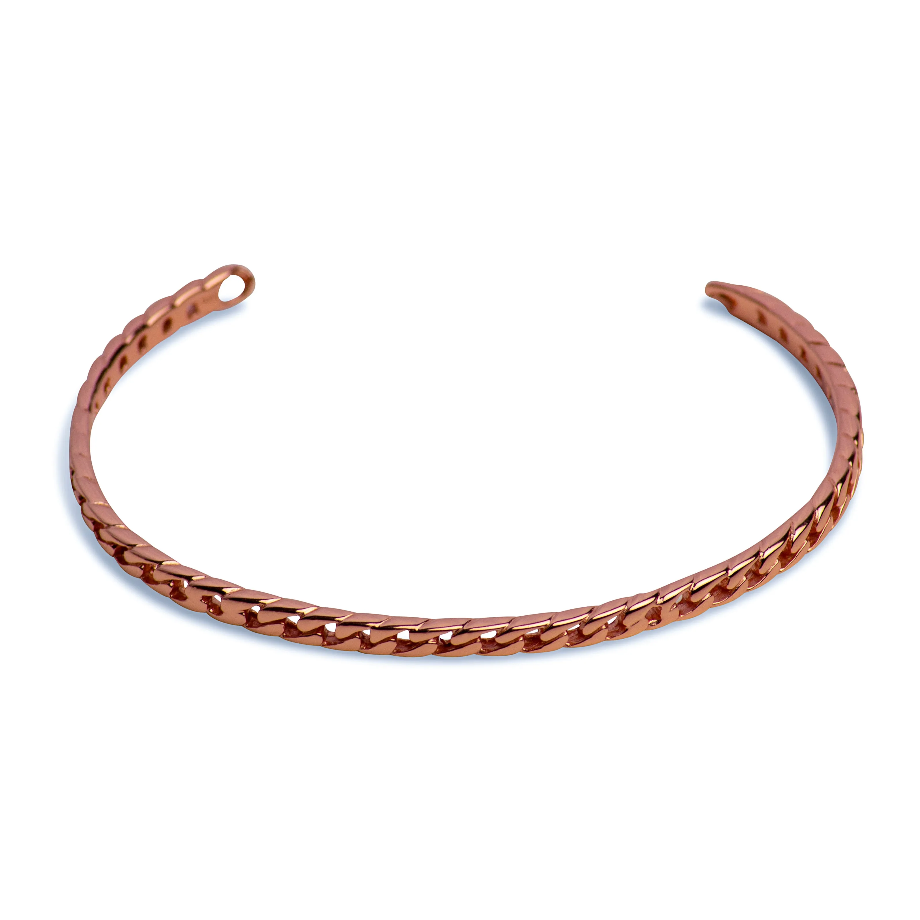 Rose Gold Link Pattern Bangle