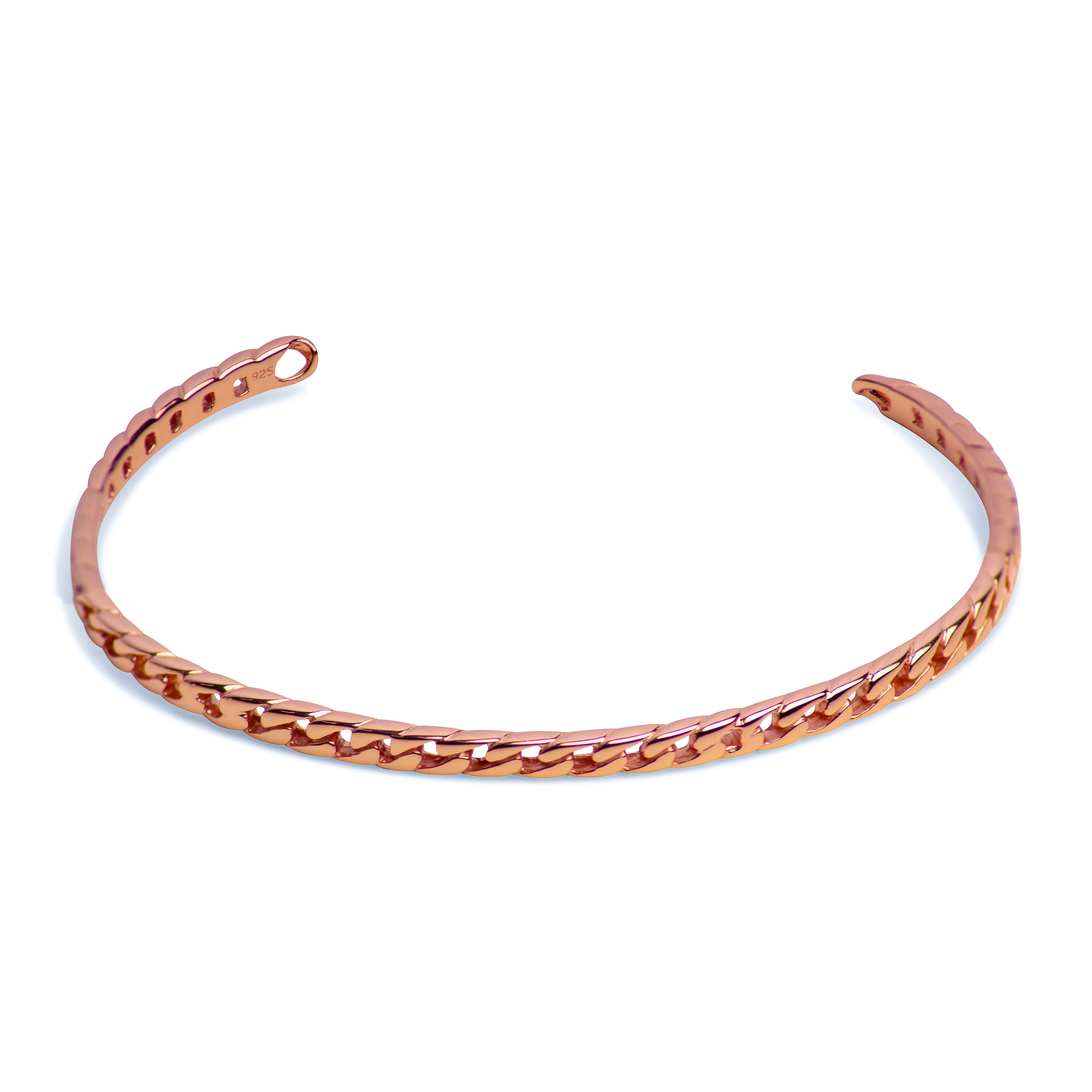 Rose Gold Link Pattern Bangle