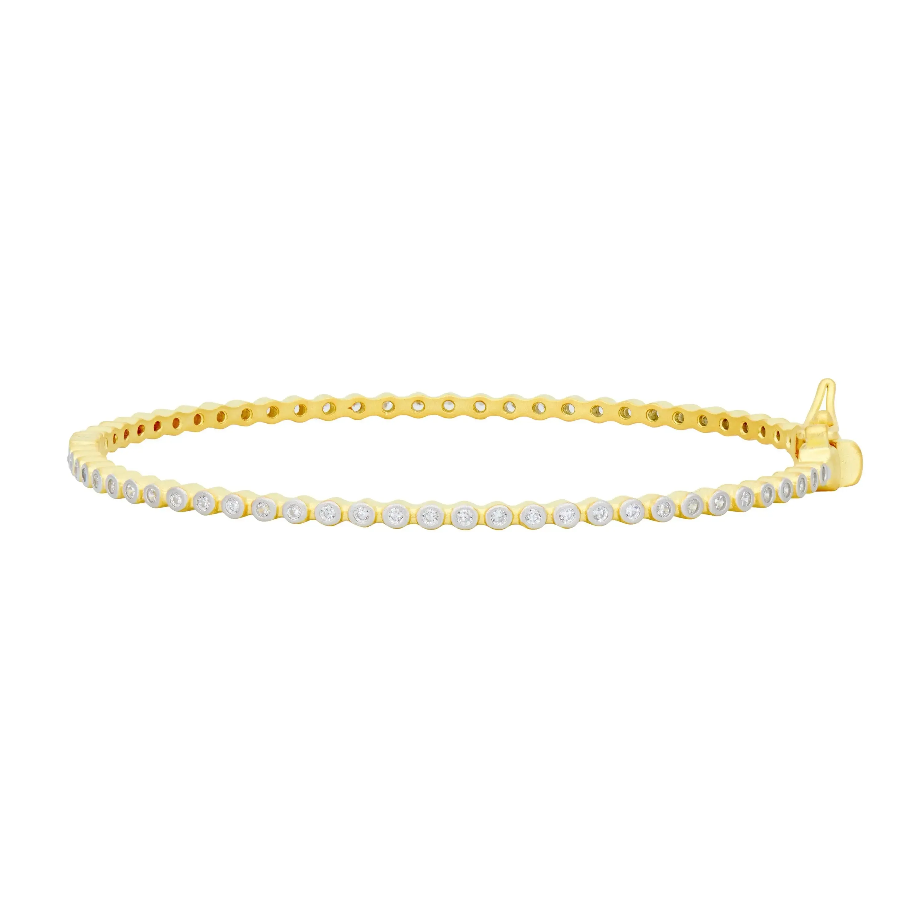 Signature Bezel Pavé Hinge Bangle