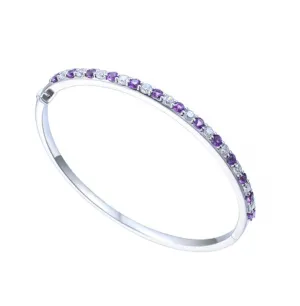 Silver Amethyst Tempting Bangle