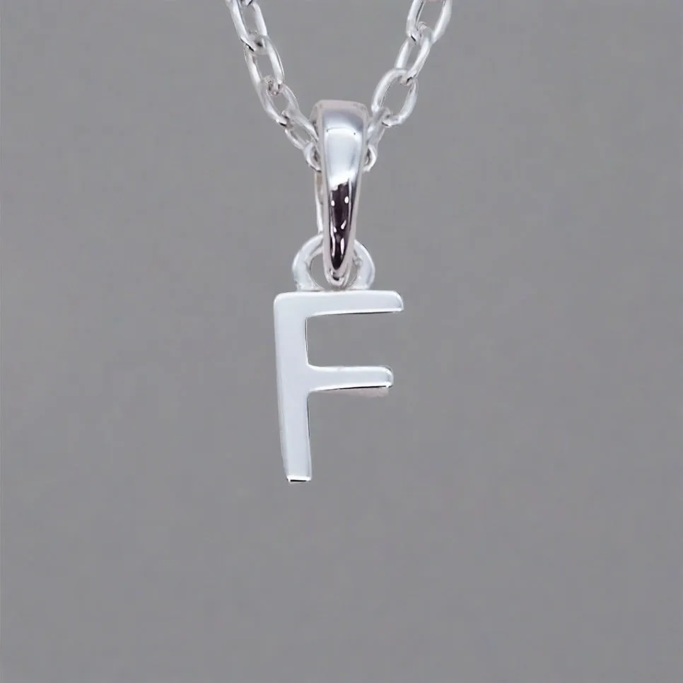 Silver Initial and January Garnet Birthstone Necklace