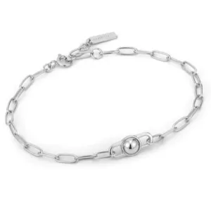 Silver Orb Link Chunky Chain Bracelet