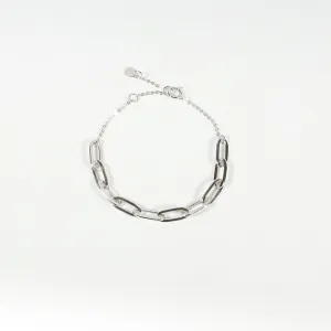 Small Paperclip & Chain Bracelet