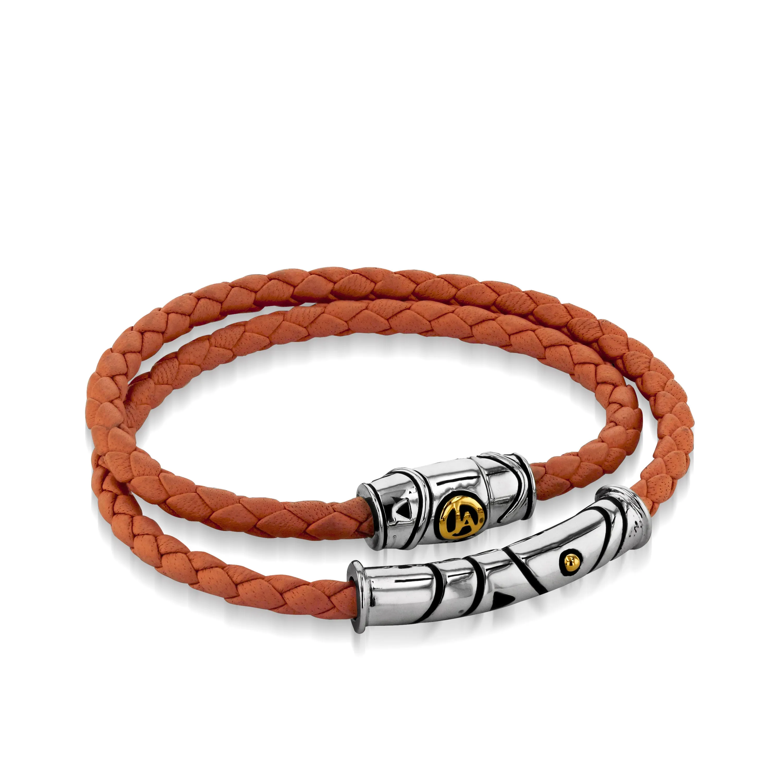 Solar Leather Double-Wrap Bracelet