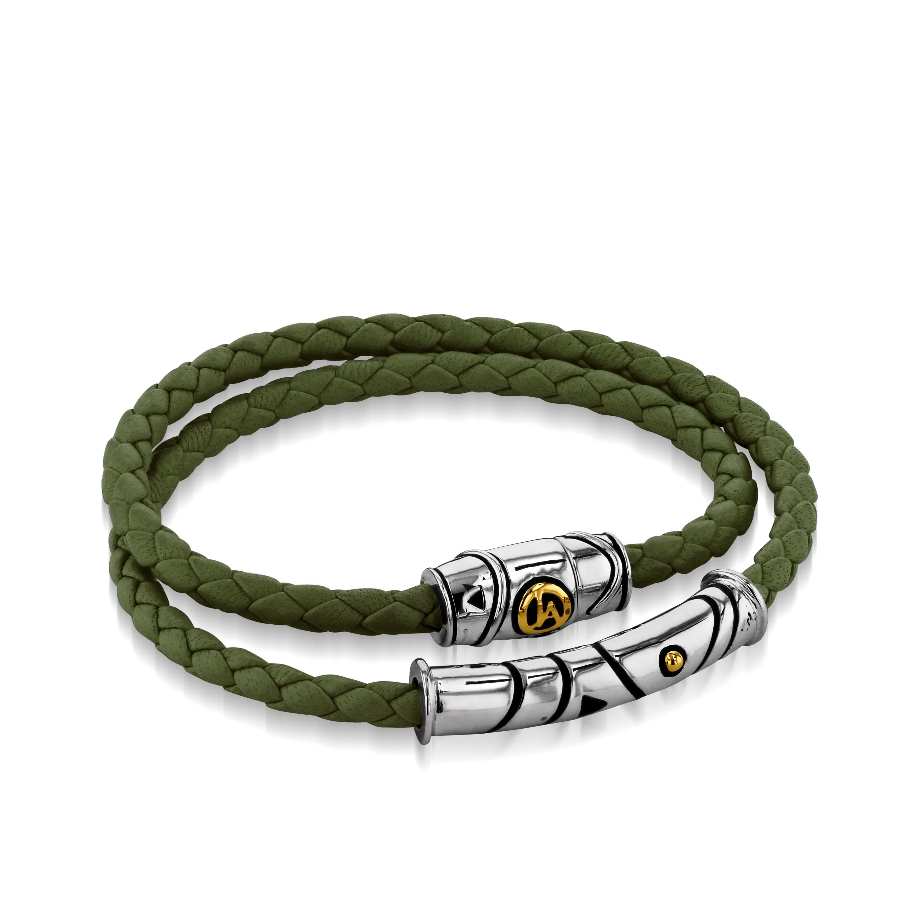 Solar Leather Double-Wrap Bracelet