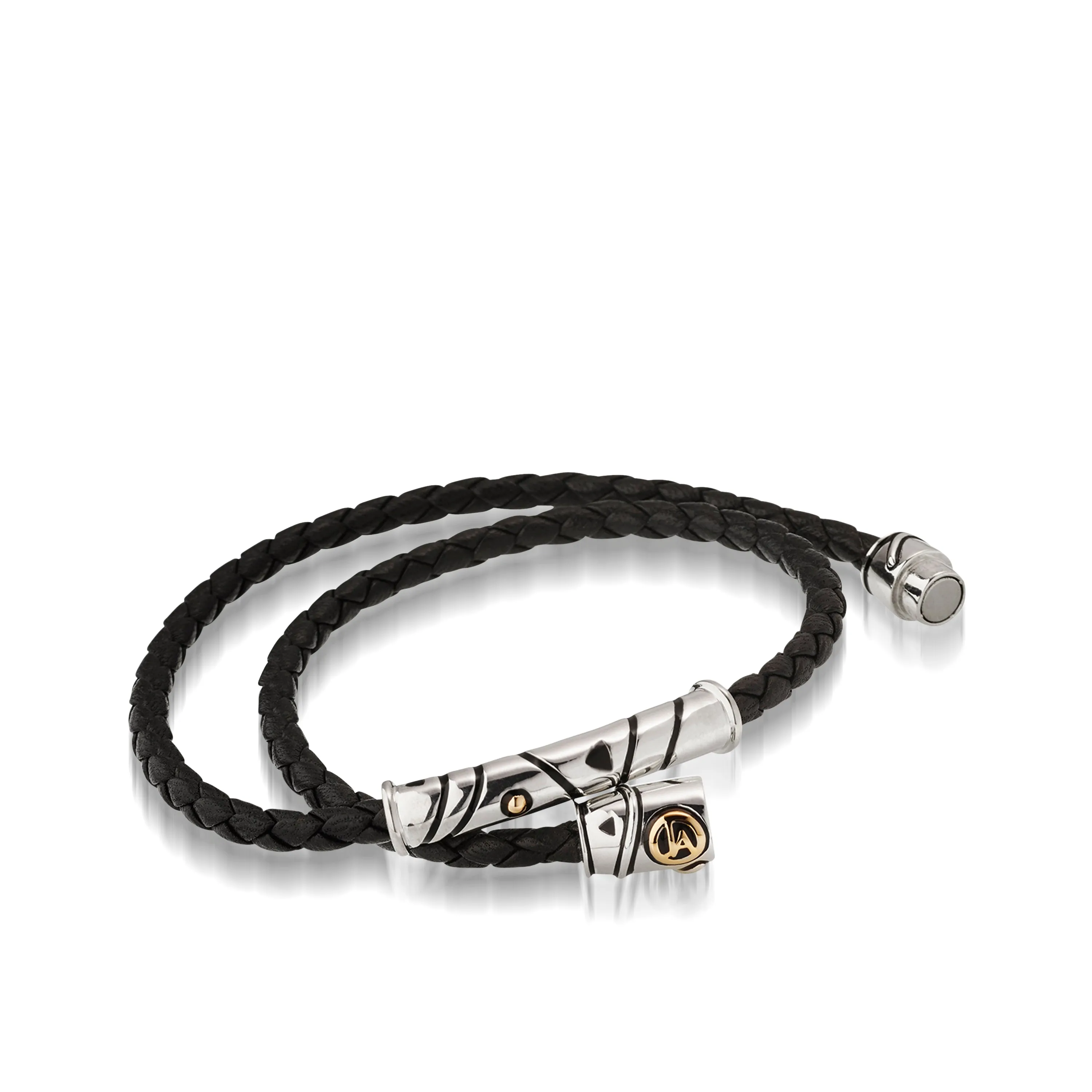 Solar Leather Double-Wrap Bracelet