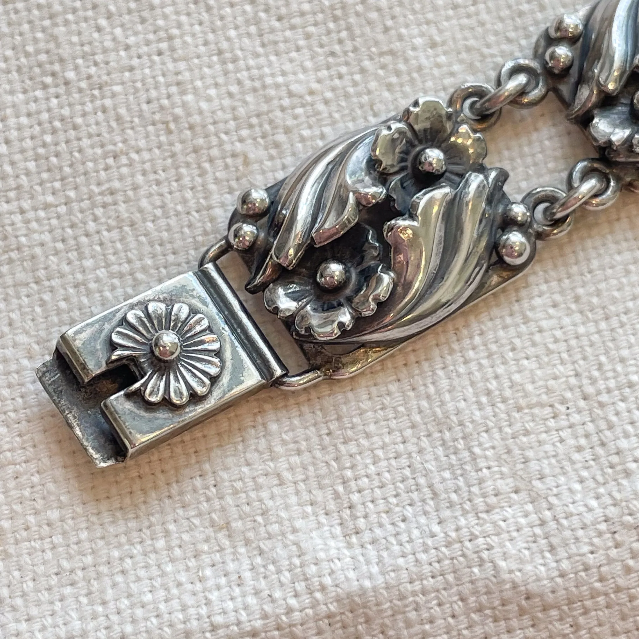 SOLD Vintage Niels Erik From, Craftsman Nouveau Sterling Bracelet