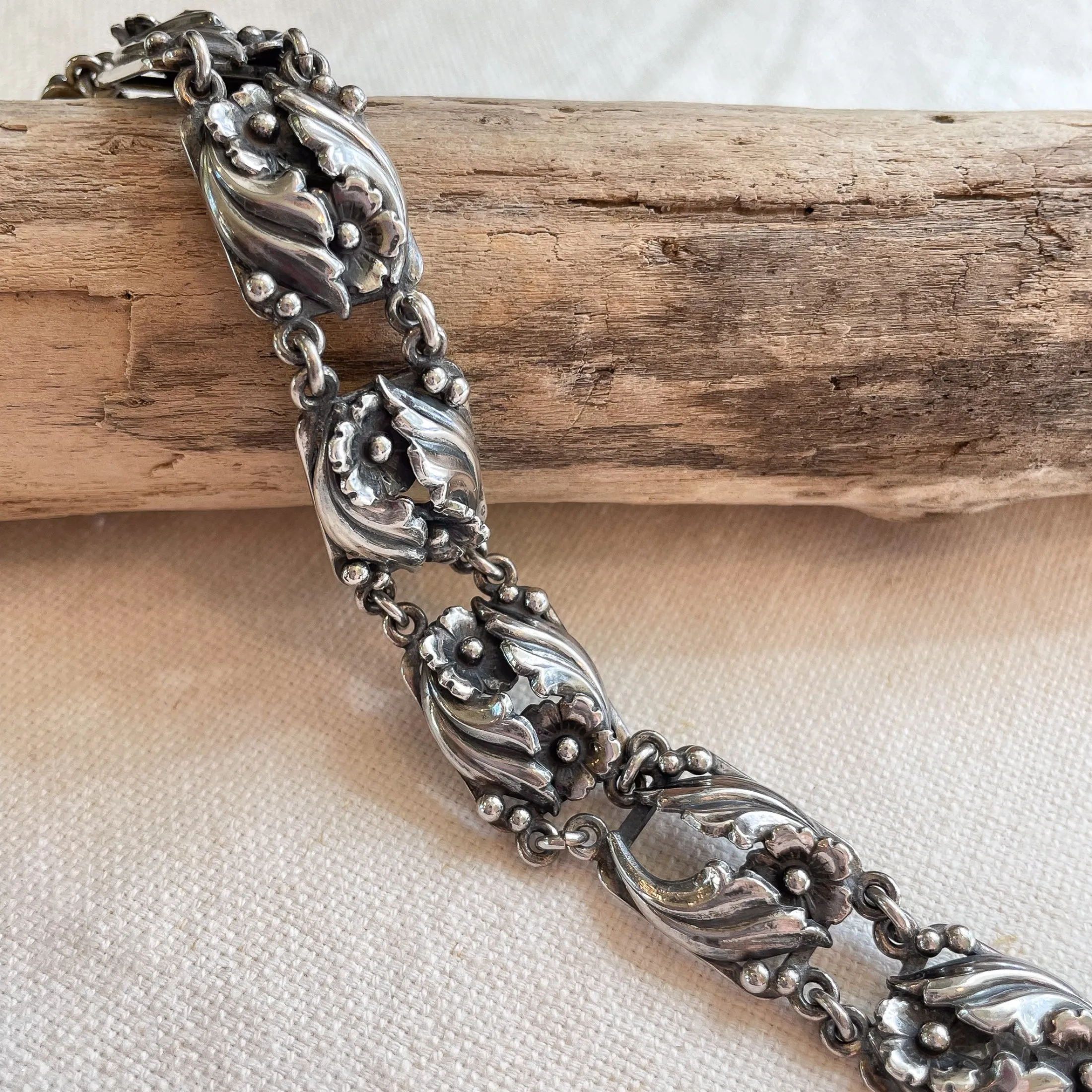 SOLD Vintage Niels Erik From, Craftsman Nouveau Sterling Bracelet