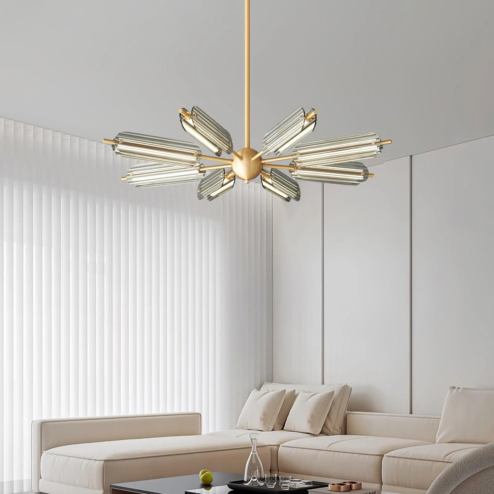 Sputnik Brass Chandelier