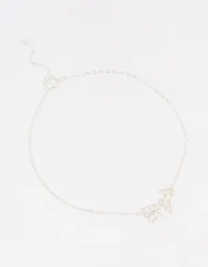 Sterling Silver Butterfly Chain Bracelet