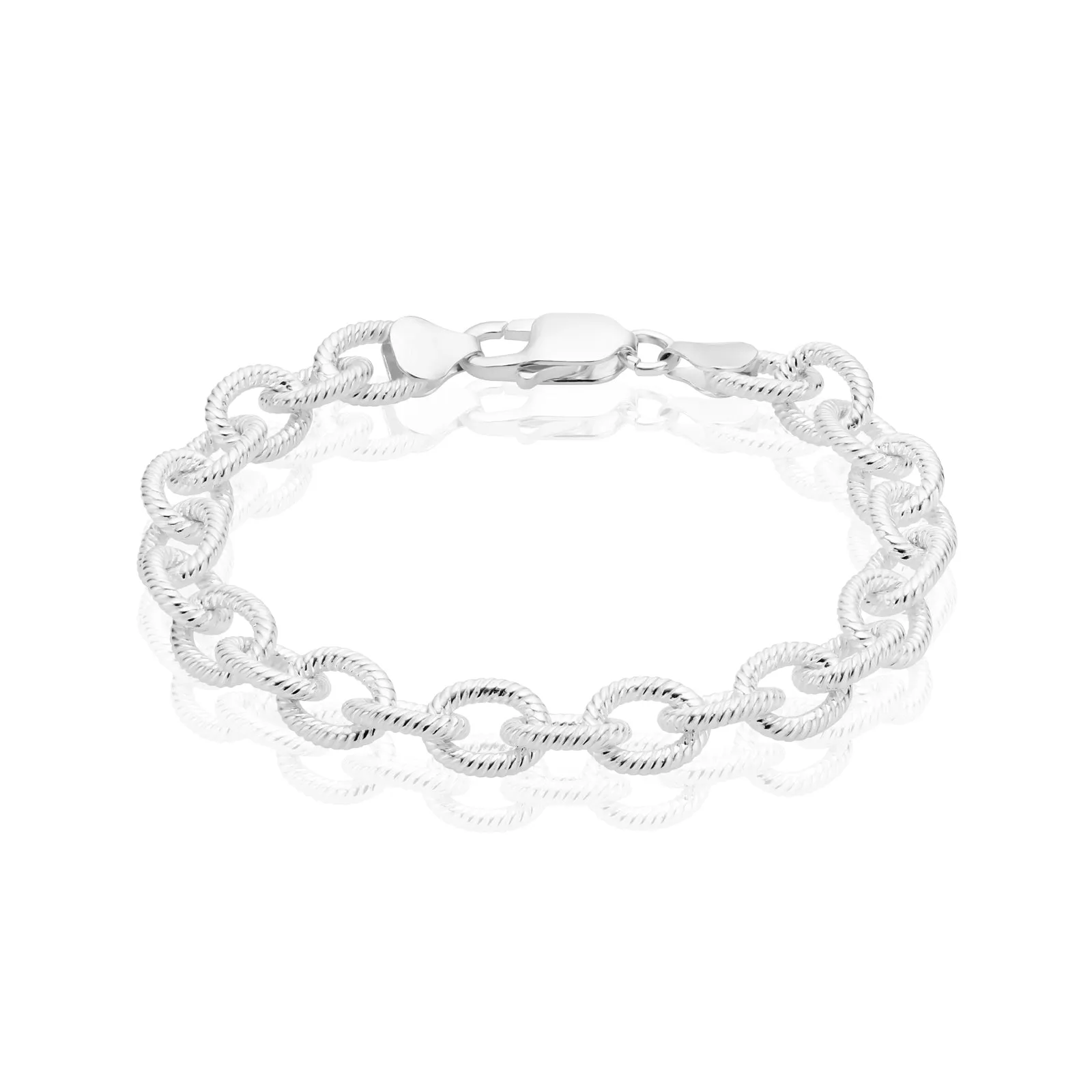 Sterling Silver  Rope Link Bracelet