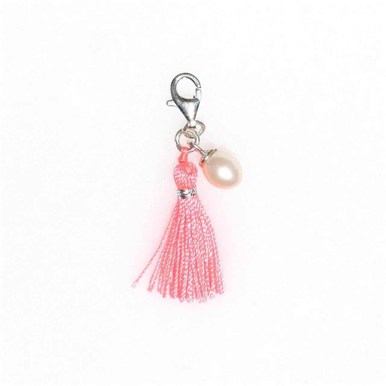 Sunset Tassel & Pearl Charm