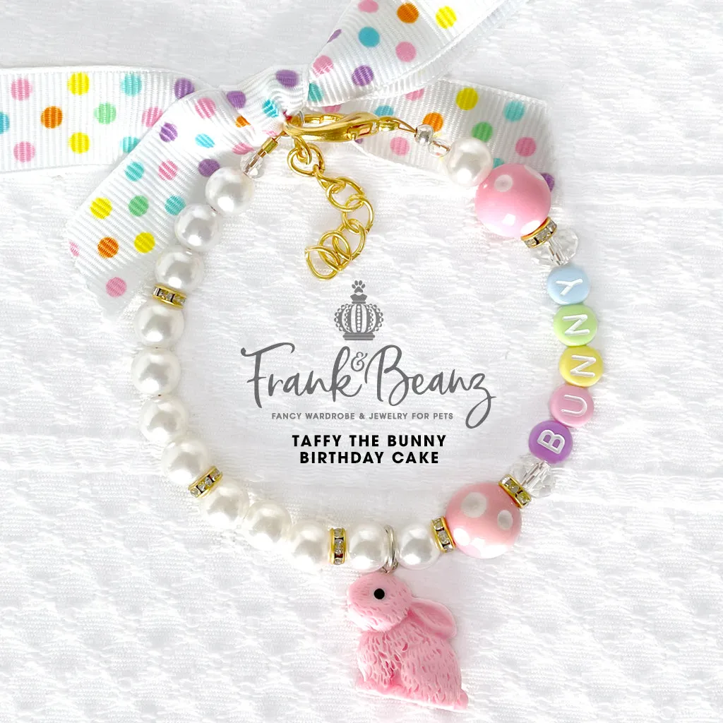 Taffy the Bunny Pearl Dog Necklace Collar Cat Collar