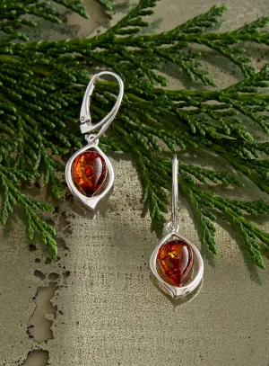 Think Positive Amber Earrings