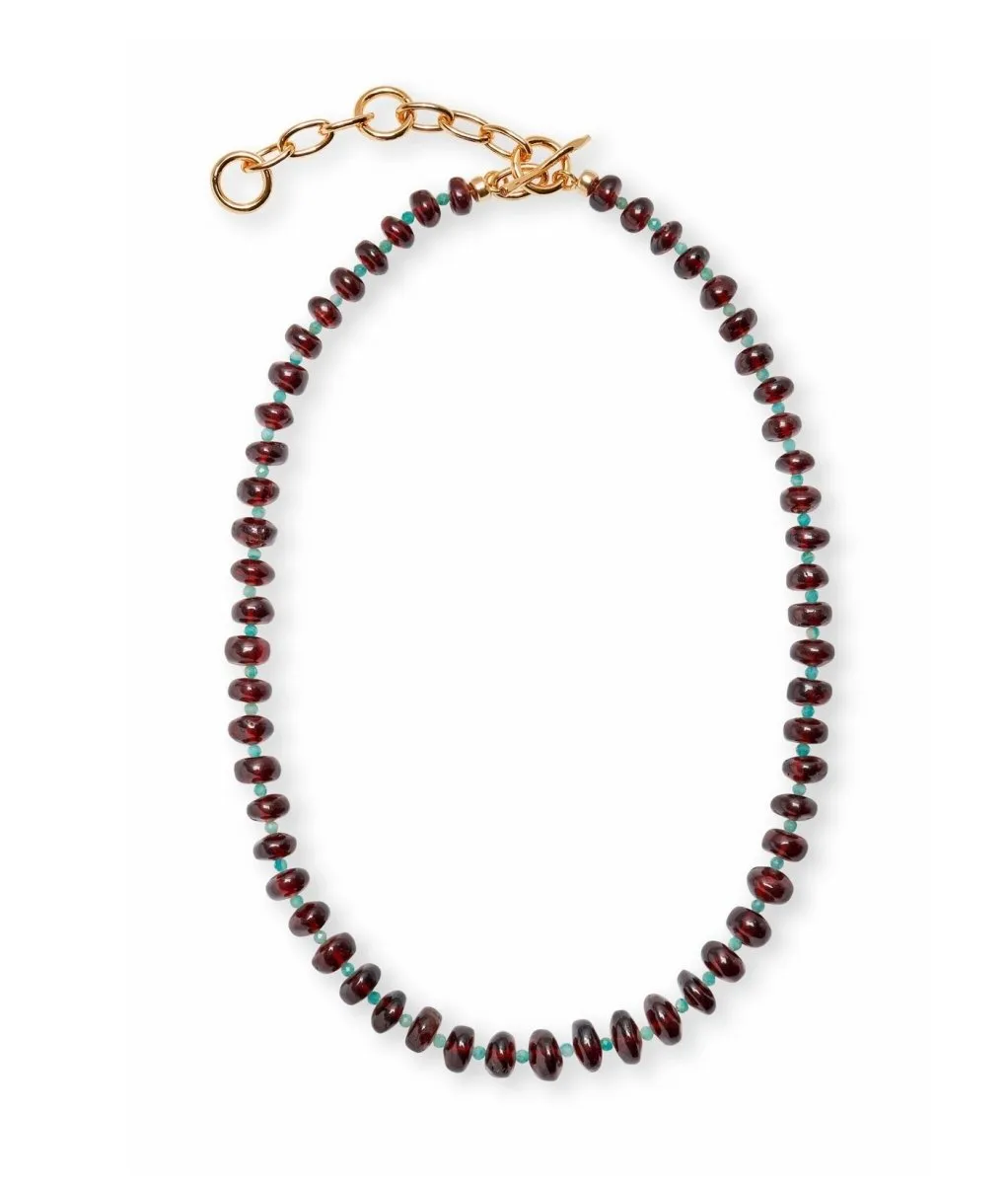 Tola Necklace in Eclipse Garnet