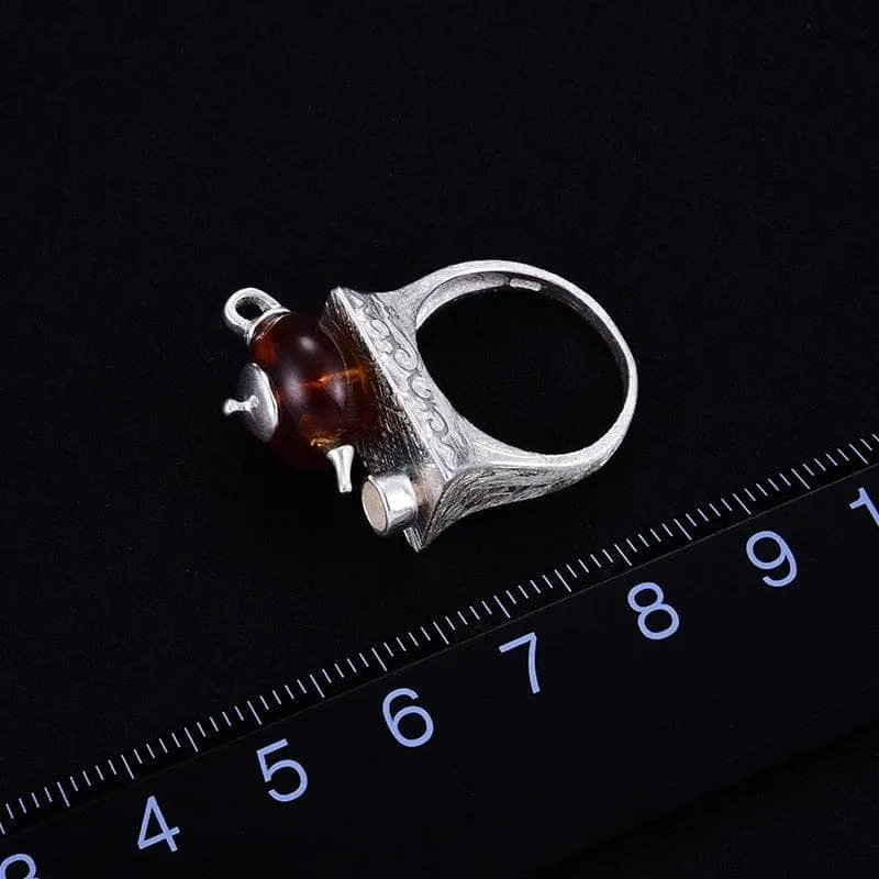 Vintage Cute Teapot Ring