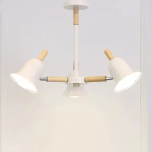 White Nordic Ceiling Pendant Wood Chandelier for Stylish Living Room Décor