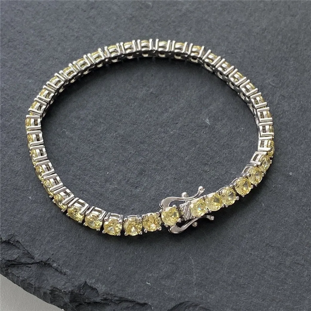 Yellow 4mm Tennis Bracelet