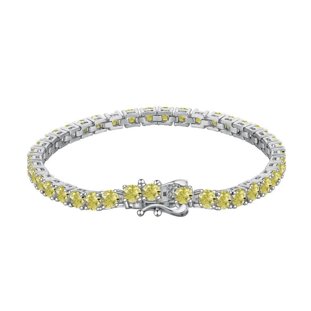 Yellow 4mm Tennis Bracelet